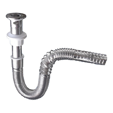 CESPOFLEX FLEXIBLE PARA LAVABO ACABADO CROMO (TRAMPA) ALBATROS SILVER 001-9