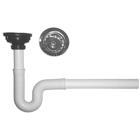 CESPOL COMPLETO RIGIDO CON CONTRA-CANASTA ACERO INOX (TRAMPA) ALBATROS 001-20