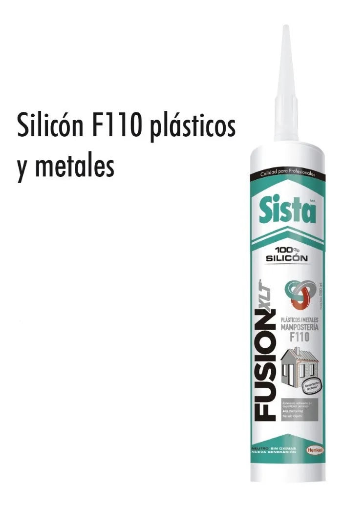 SILICON FUSION PLASTICO Y METAL (TRANSPARENTE) 280ml SISTA