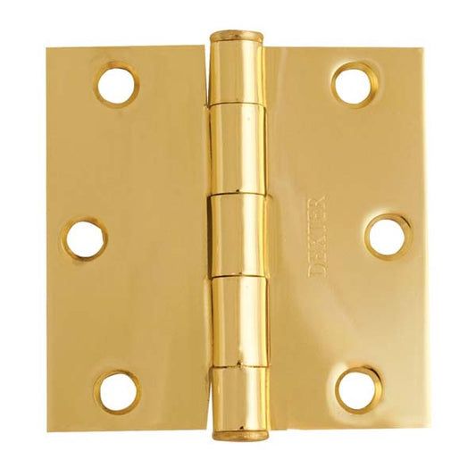 BISAGRA ARQ LATON BRILLANTE 3'' X 3'' (S/BALERO)(PUERTA 40kg) DEXTER 7207
