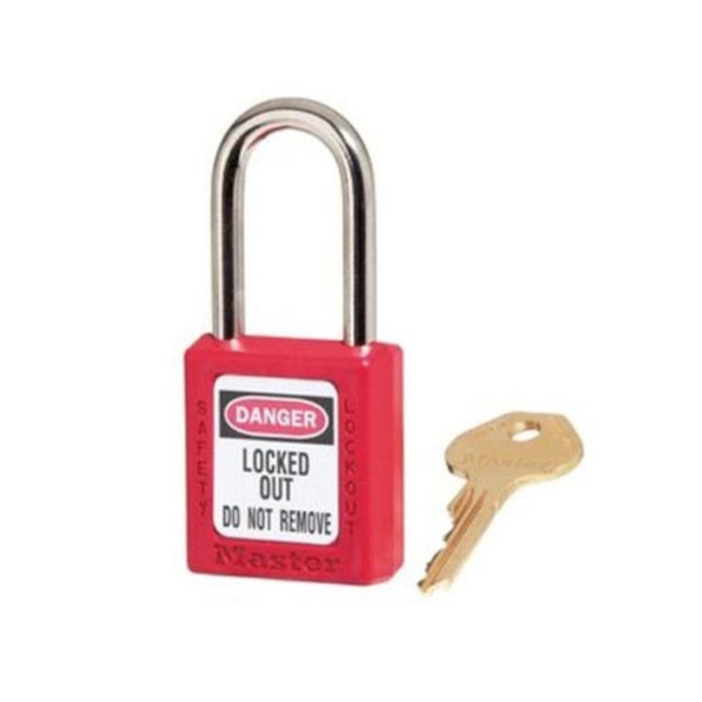 CANDADO BLOQUEO 1-1/2 X 1-3/4 (38mm) GANCHO LARGO 1-1/2 X 1/4 ROJO MASTER 410RED
