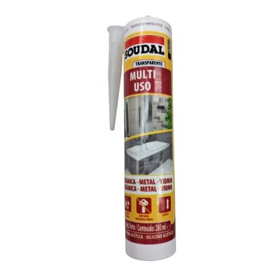 SILICON UNIVERSAL MULTIUSOS TRANSPARENTE 280ML SOUDAL 129024