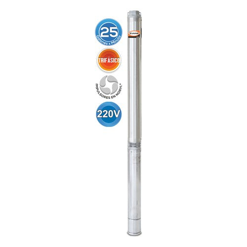 BOMBA SUMERGIBLE EVANS 3HP 220V 170L/MIN INMERSION 1000m SD445ME0300GI