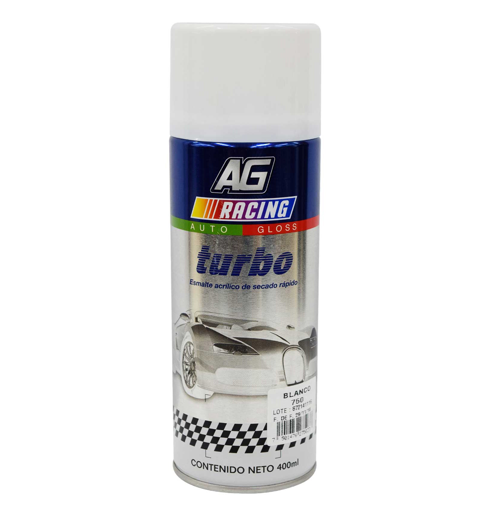 ESMALTE AEROSOL BLANCO BRILLANTE 400ml TURBO 750