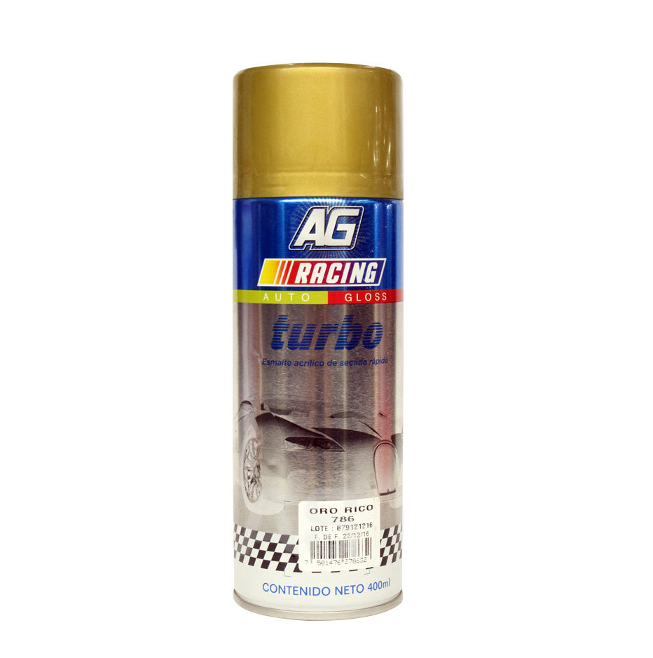 ESMALTE AEROSOL ORO RICO 400ml TURBO 786