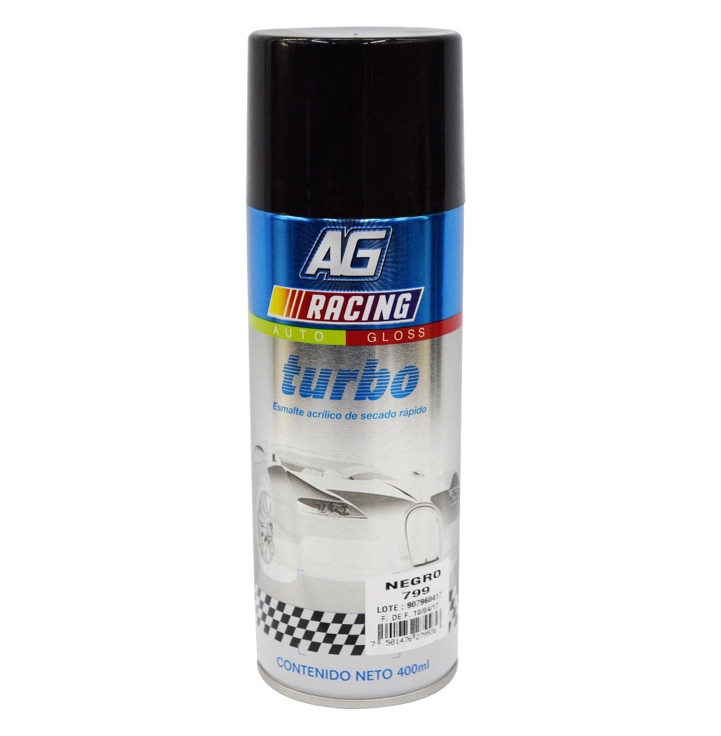 ESMALTE AEROSOL NEGRO (BRILLANTE) 400ml TURBO 799