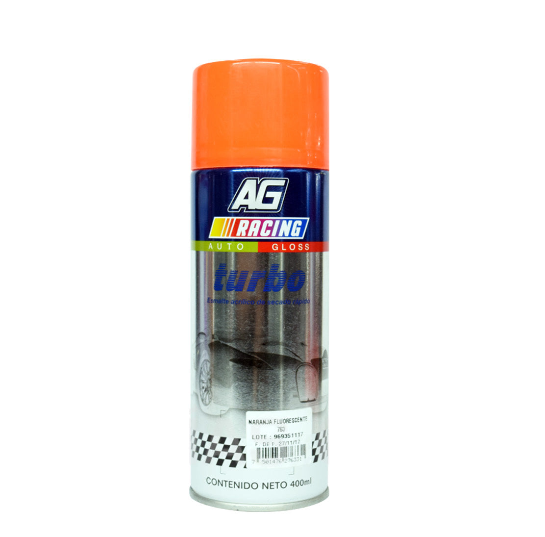 ESMALTE AEROSOL NARANJA FLOURECENTE 400ml TURBO 763