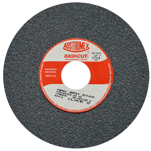 RUEDA ABRASIVA 6'' X 3/4 X 1'' GRADO 60 MEDIO USO GENERAL EASY CUT AUSTROMEX 8