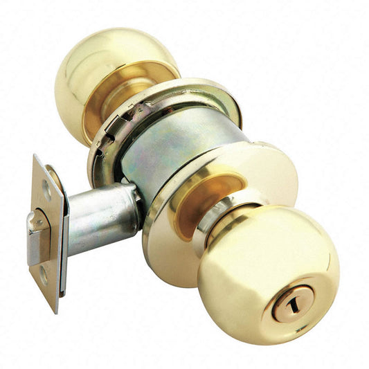 CERRADURA DE PERILLA POMO GAMA LATON BRILLANTE (BAÑO) PHILLIPS A405 3PS 81111