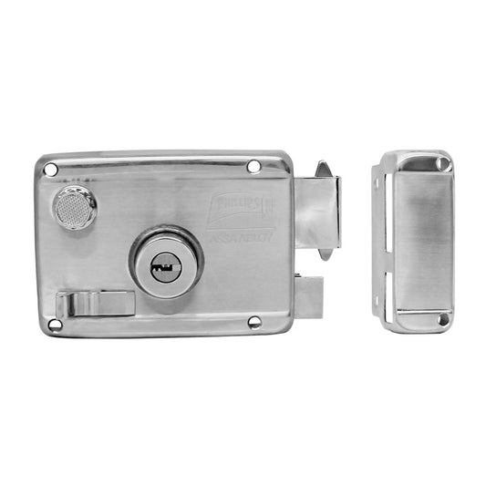 CERRADURA SOBREPONER CLASICA (DERECHA) EXTRA SEGURIDAD ACERO INOX PHILLIPS HS-4000-AS 6 D AI
