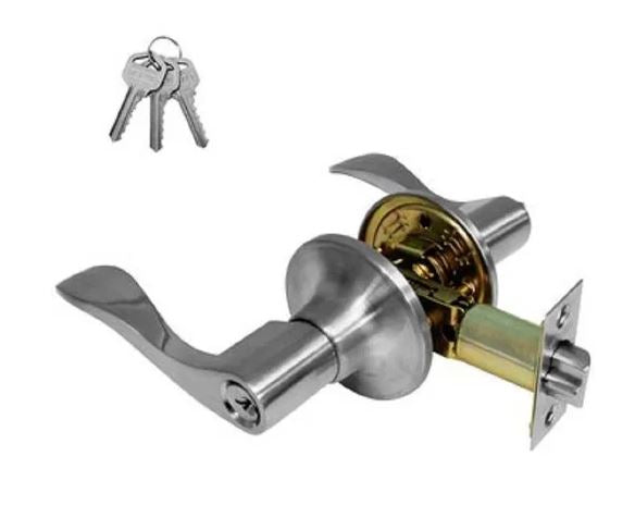 CERRADURA DE MANIJA ROYAL LLAVE-BOTON NIQUEL SATINADO (BLISTER) DEXTER 6714