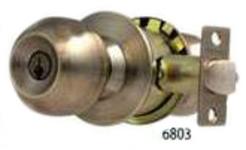 CERRADURA DE PERILLA BARZA LLAVE-BOTON LATON ANTIGUO (RECAMARA)(BLISTER) DEXTER 6803
