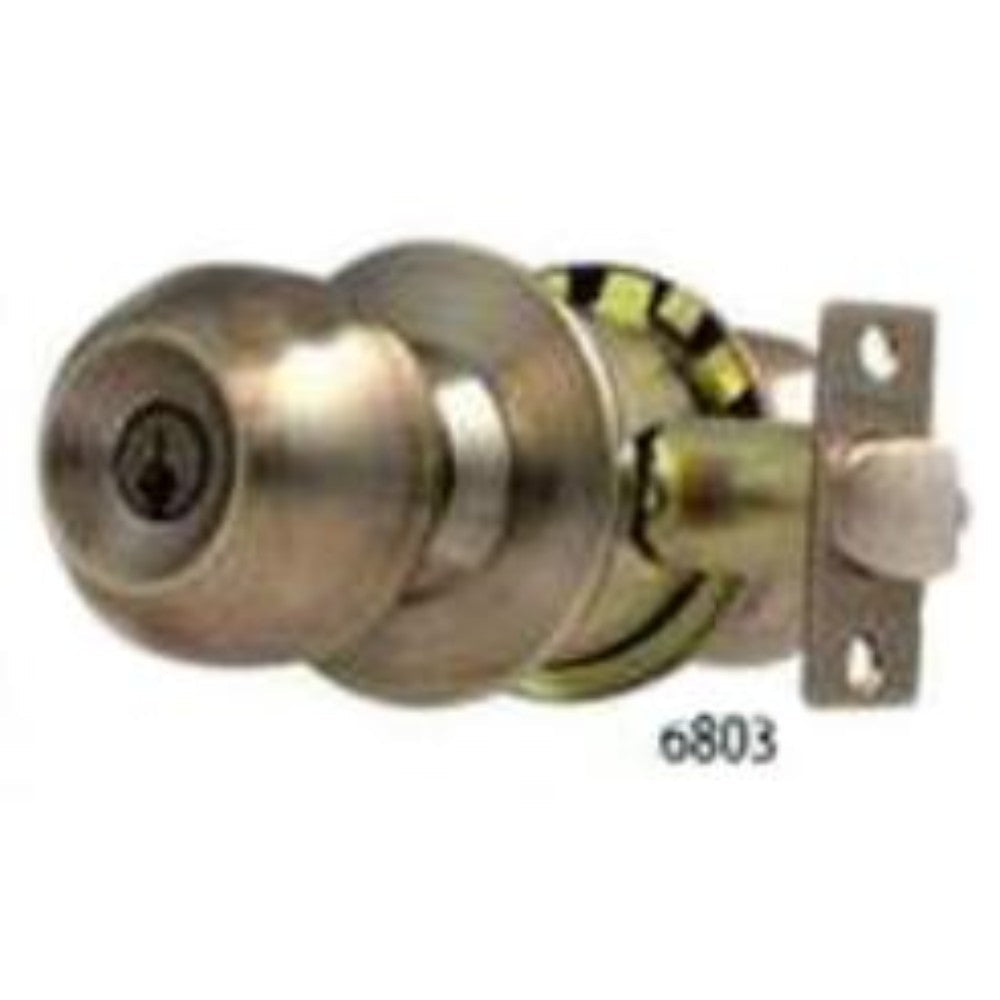 CERRADURA DE PERILLA BARZA LLAVE-BOTON LATON ANTIGUO (RECAMARA)(BLISTER) DEXTER 6803