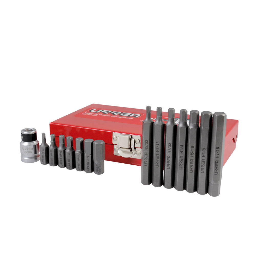 JUEGO DE 15 PUNTAS HEXAGONALES ESTANDAR URREA J2415