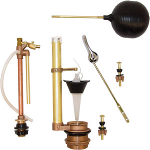 JUEGO DE ACCESORIOS DE BRONCE COMPLETO PARA W.C. RUGO 72