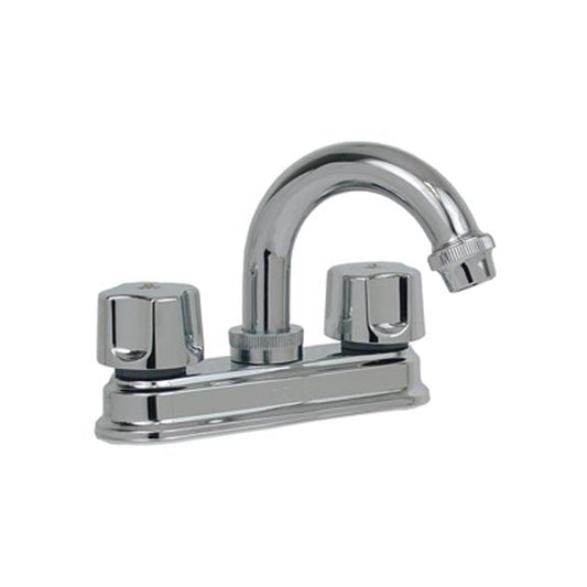 MEZCLADORA LAVABO CUELLO ALTO MANERAL TAURO CIERRE 90° RUGO 24T