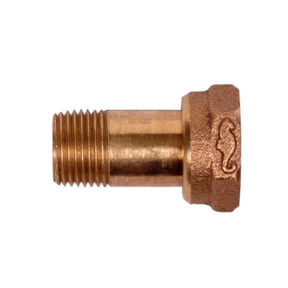 NIPLE MEDIDOR BRONCE 1/2" X 1 5/8" TUERCA 3/4" RUGO NMT 1/2X1 5/8X3/4
