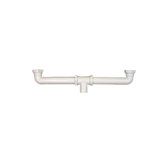 SALIDA CENTRAL SIN TRAMPA PARA TARJA DOBLE PVC RUGO 11EP