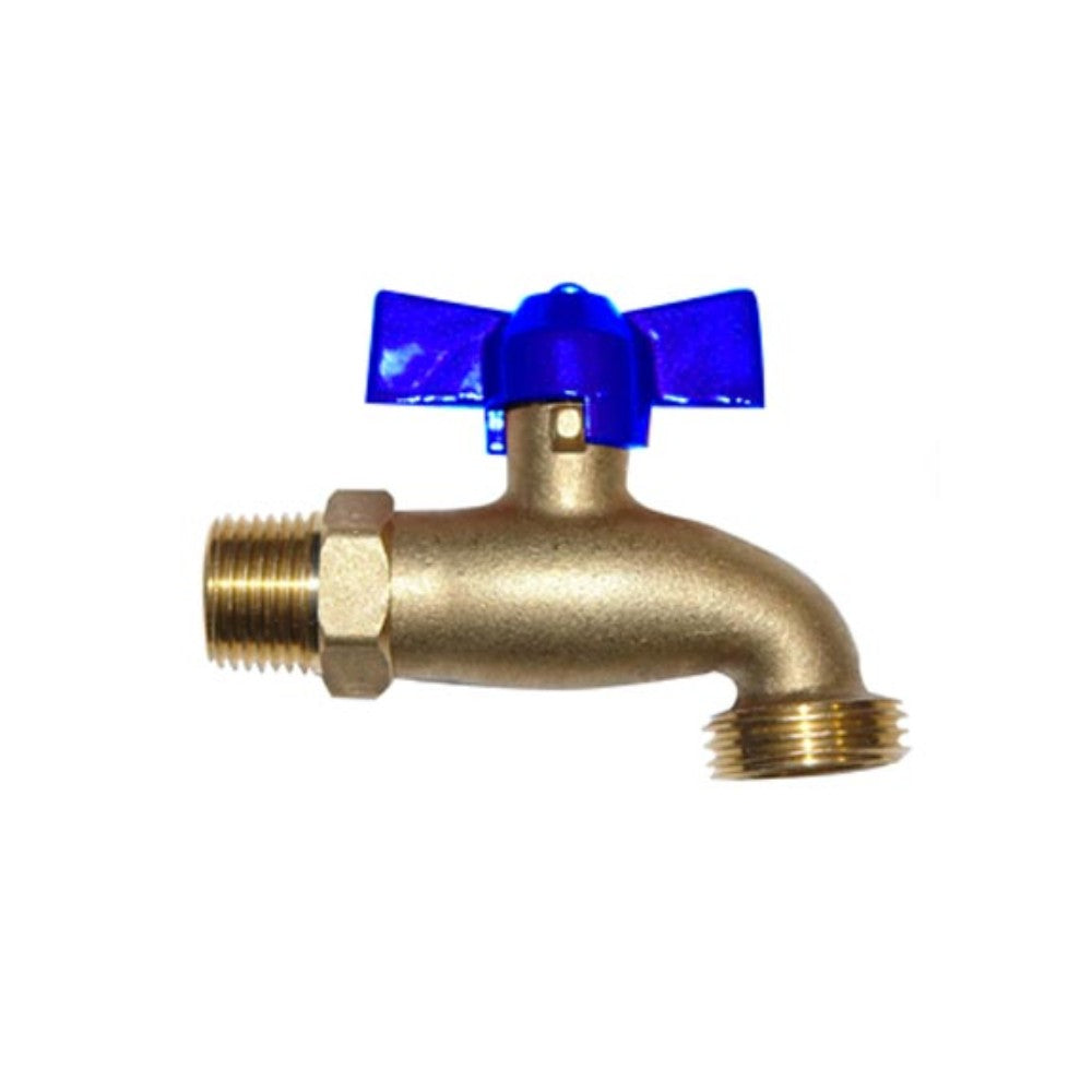 LLAVE JARDIN ROSCA PARA MANGUERA 1/2'' (13mm) CIERRE 90° RUGO 2AL