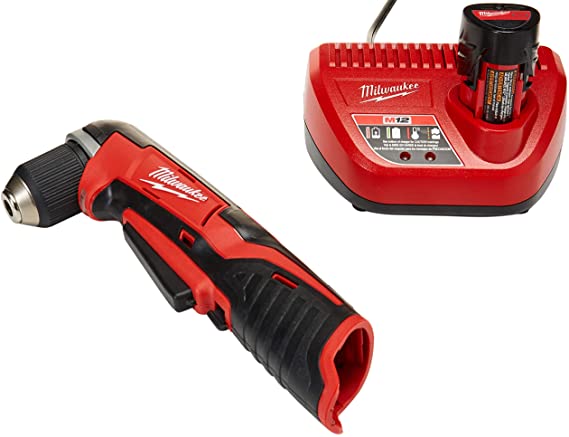 TALADRO ANGULO RECTO INALAMBRICO M12 3/8" 12V 800RPM MILWAUKEE (HERRAMIENTA SOLA) 2415-20