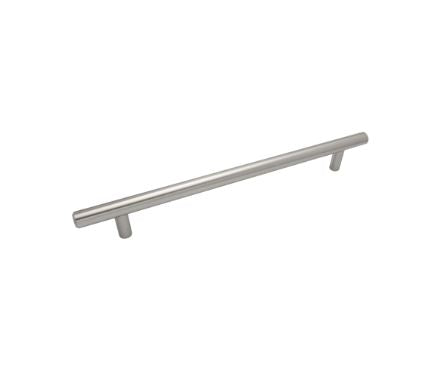 JALADERA BARRA DE ACERO 12.4cm 64mm ENTRE TORNILLOS NIQUEL SATINADO HANDY 7999