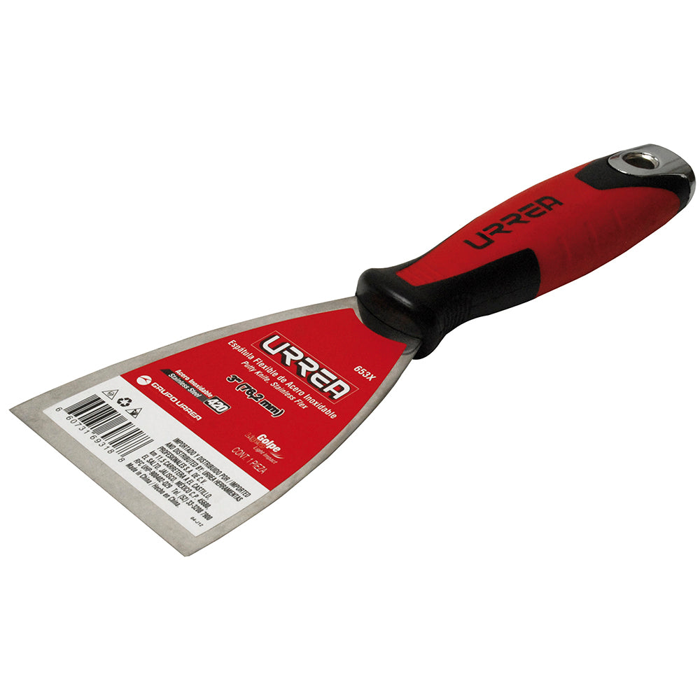 ESPATULA FLEXIBLE DE ACERO INOXIDABLE 3" URREA 653X (A-M)