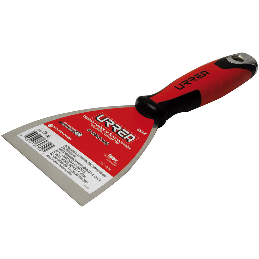 ESPATULA FLEXIBLE DE ACERO INOXID. 4" URREA 654X