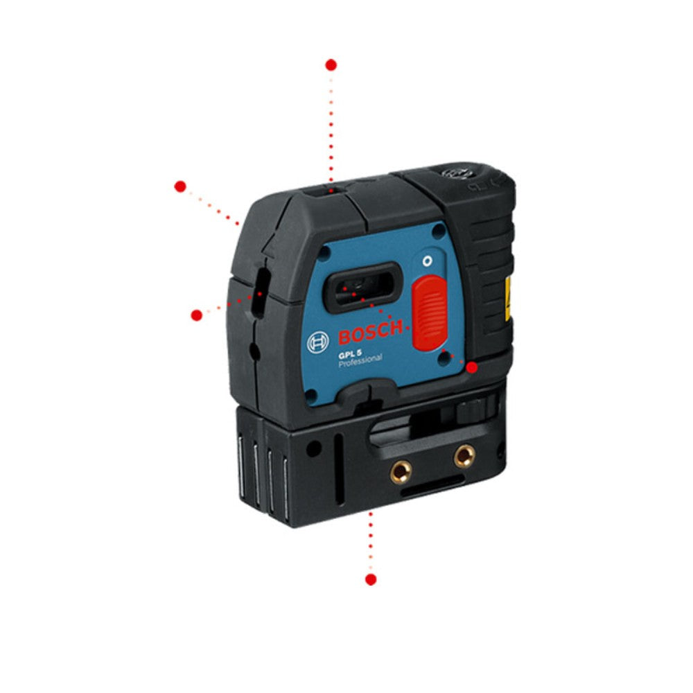 NIVEL LASER 5 PUNTOS ALCANCE 30m 3 PILAS AA BOSCH GPL 5G