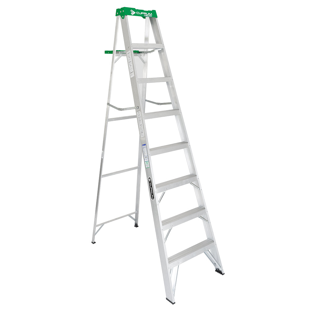 ESCALERA TIJERA ALUMINIO MAGNUM 2.44mts 7 PELDAÑOS (175kg) PROFESIONAL CUPRUM C-2213-08/C-2280-08S