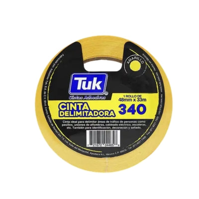 CINTA DELIMITADORA AMARILLA  48mm X 33m (2") TUK 340 AM 434001/434093