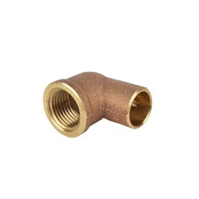 CODO DE COBRE ROSCA INTERIOR  90° X 1/2 SOLDABLE A01208H13  IUSA