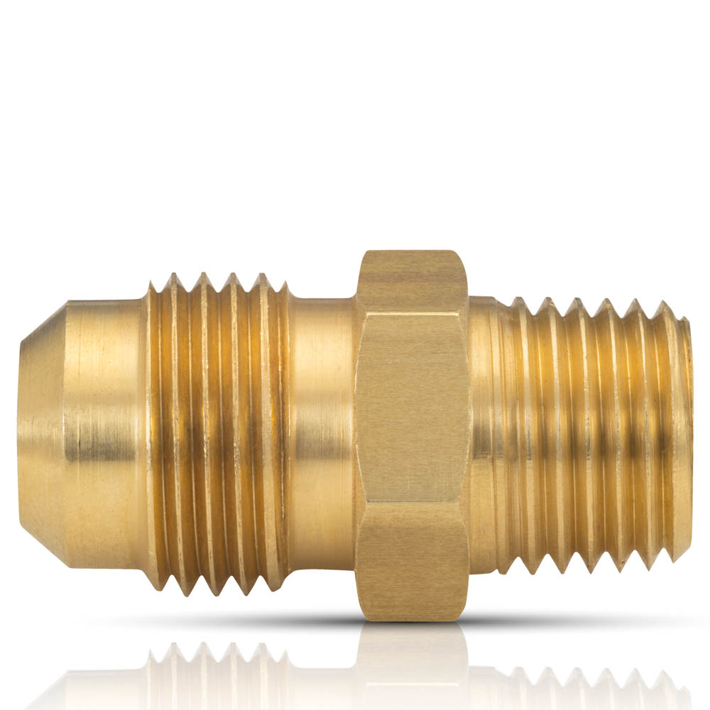 NIPLE TERMINAL 3/8" FLAREX1/4" NPT (10 X 6mm) PARA GAS (LIGERA)