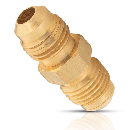NIPLE UNION FLARE 3/8" X 3/8" (10 X 10mm) PARA GAS (LIGERA)