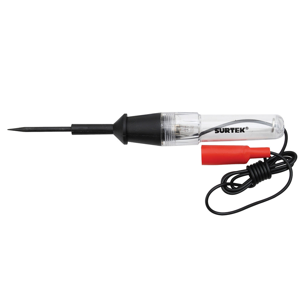 PROBADOR DE VOLTAJE DE CORRIENTE DIRECTA 6-12V SURTEK 107303 (J-J)