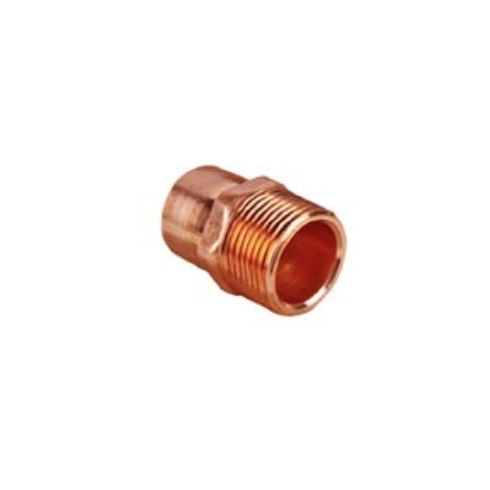 CONECTOR DE COBRE ROSCA EXTERIOR 3/4 SOLDABLE A0120419