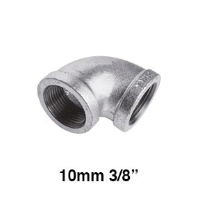 CODO GALVANIZADO REFORZADO 90° X 3/8" (10mm)