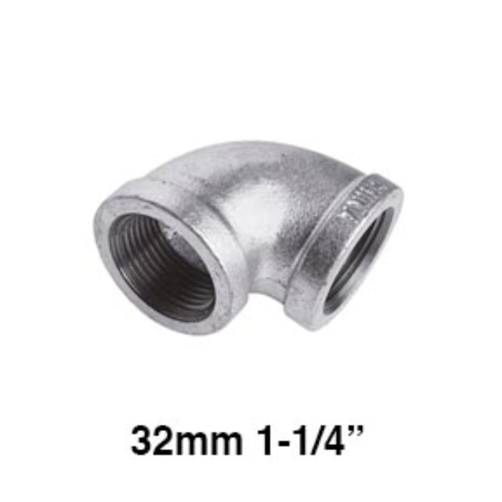 CODO GALVANIZADO REFORZADO 90° X 1-1/4" (32mm)
