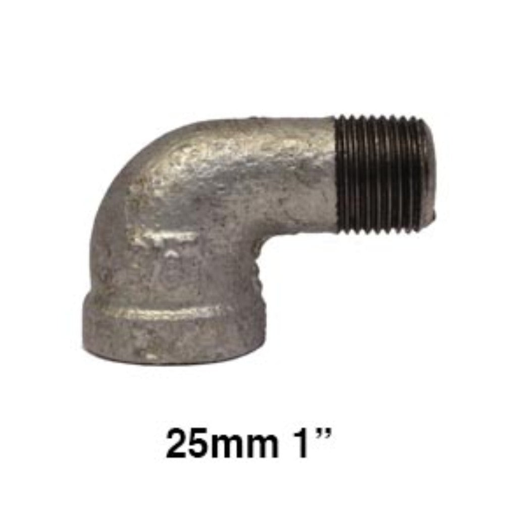 CODO NIPLE GALVANIZADO REFORZADO 90° X 1" (25mm)