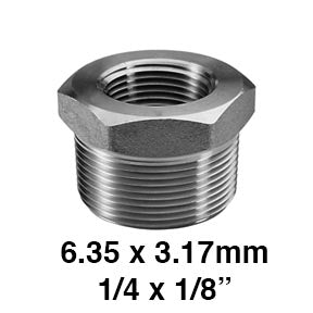 REDUCCION BUSHING 1/4" X 1/8" (6.35X3.17MM)