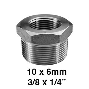 REDUCCION BUSHING GALVANIZADA 3/8" X 1/4" (10X6MM)