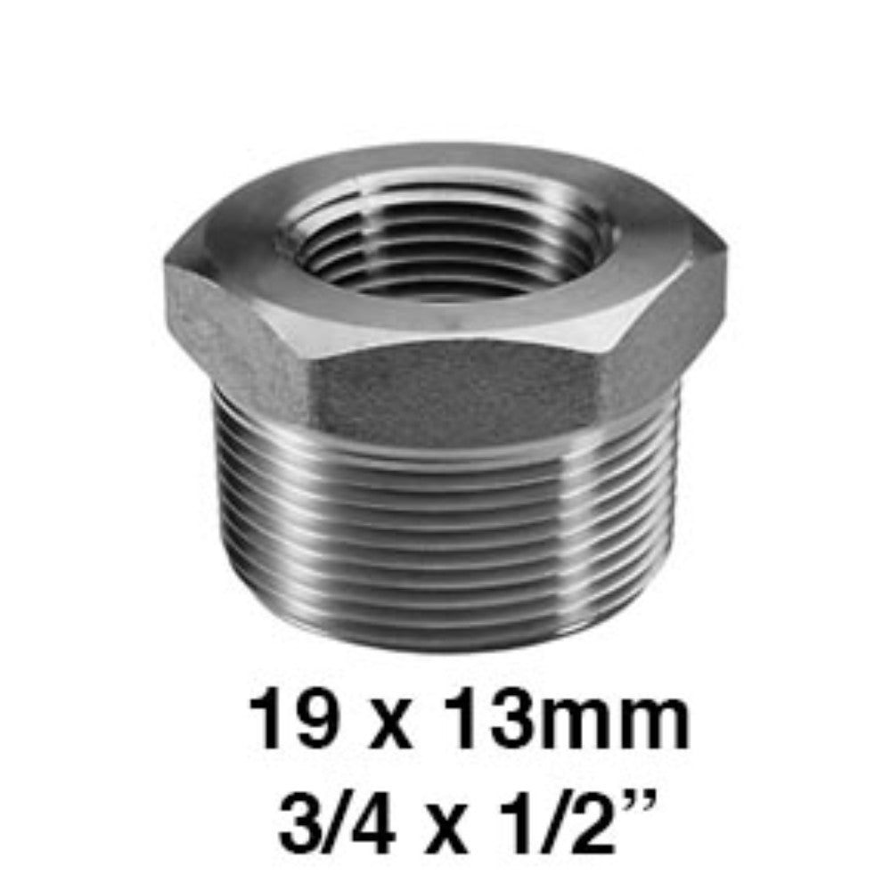 REDUCCION BUSHING GALVANIZADA 3/4" X 1/2"