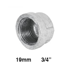 TAPON CACHUCHA GALVANIZADO 3/4" (19mm)