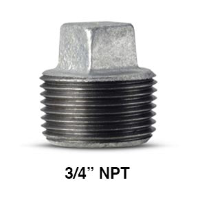 TAPON MACHO GALVANIZADO 3/4"
