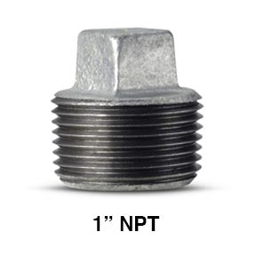 TAPON MACHO GALVANIZADO 1"