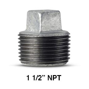 TAPON MACHO GALVANIZADO 1-1/2"