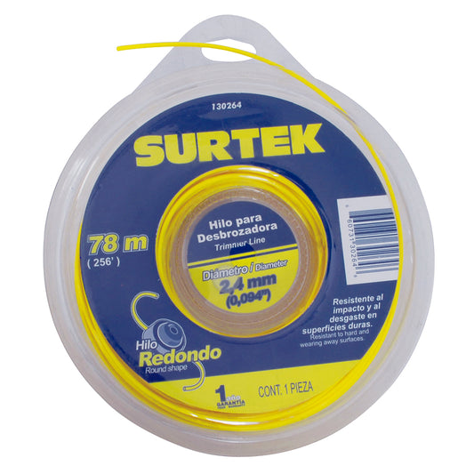 NYLON DESBROZADORA 2.4MM X 78 MT SURTEK 130264 (A-M)