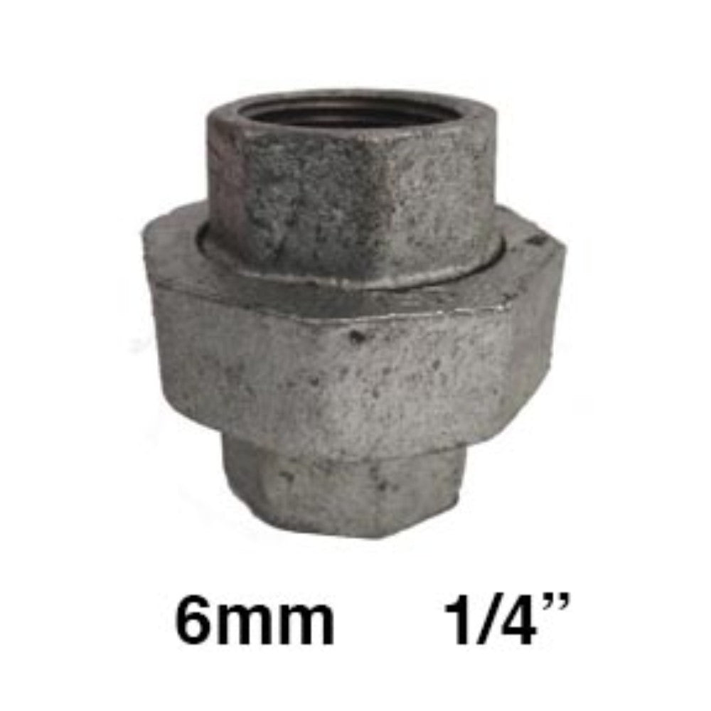 TUERCA UNION GALVANIZADA ASTO DE BRONCE 1/4" (6mm)