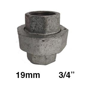 TUERCA UNION GALVANIZADA ASTO DE BRONCE 3/4" (19mm)