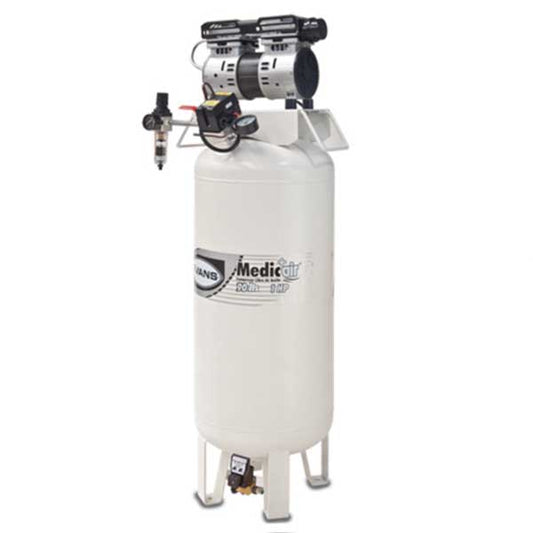 COMPRESOR MEDICAIR VERTICAL 1HP 90lts (116 PSI) 120V LIBRE DE ACEITE EL050E100-090MV