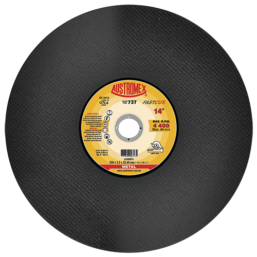 DISCO CORTE METAL 14" X 1/8 X 1" (P/ CORTADORA) MAX RENDIMIENTO FAST-CUT AUSTROMEX 737